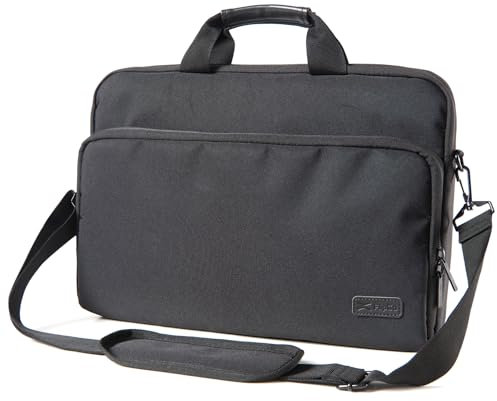 JSAUX FlipGo Erweiterte Bildschirm Laptop-Tasche, Hochwertige und Robuste Reisetasche für Laptop, Tablet und Monitor, Schwarz