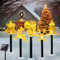 Gartenstecker Solar Außen Weihnachten, 5 Stück LED Garten Leuchtstäbe Solar 37cm, LED Solar Gartenstecker Weihnachten, Dekoleuchte Solar Gartenleuchte für Garten Weihnachtsdeko Wasserdicht IP55