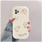 Anatra Custodia Onda Silicone Morbido Compatibile con iPhone 12 Bianco Cover