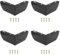 GVSS 4 Pièces Pieds de Meubles Triangulaires 5cm Noir, Pieds Angle Canape,Pieds de Meuble Petit,Pied de Table Métal,Pied Canapé,pour Tables,Chaises,Buffets,Meubles TV,avec 16 Clous