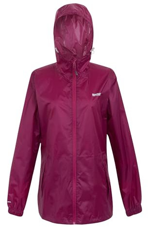 Regatta Damen Jacke Funktionsjacke Outdoorjacke Regenjacke Pack It III, Farbe:Bordeaux, Artikel:-5UU Beaujolais, Größe:40