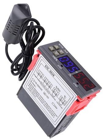 STC 3028 Digitalanzeige-Temperatur- und Luftfeuchtigkeitsregler-Messgerät mit Integriertem Sensor (12V)