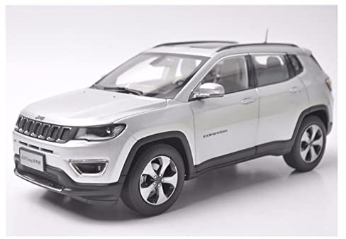 YRXIAO Modellbausatz Auto 1 18 Für Jeep Compass 2017 Silber SUV Zinklegierung Simulation Diecast Automodell Für Erwachsene Geschenk Für Wohndekorationen