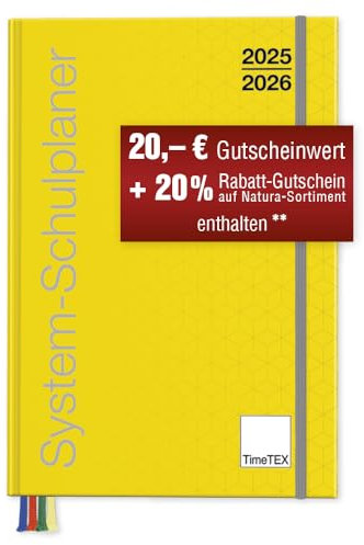 TimeTEX System-Schulplaner A5-Plus, gelb, 2025/2026, 10760
