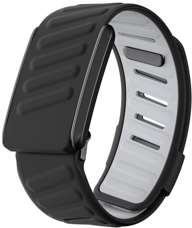 VeveXiao Robustes Komfort-Silikon-Armband, kompatibel mit WHOOP 4.0, strapazierfähiges, weiches Silikon-Sportschlaufen-Ersatzband für Damen und Herren, mit U-förmigem Stecker, M, Silikon, Kein