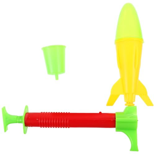 Toyvian 1 Set Launchers Hand Pump Shooter Rocket Toys for Kids Party Birthday Outdoor Random Color