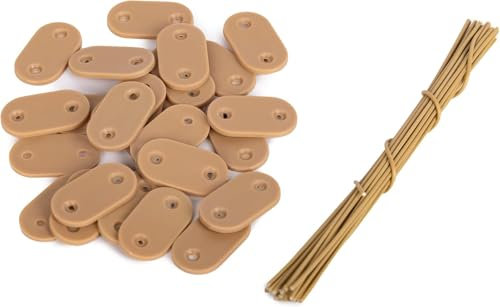 DVAURLIAN Kit de fixation pour brise-vue - Pinces de fixation en PVC résistant aux intempéries - Kit de fixation pour brise-vue (78, bambou)