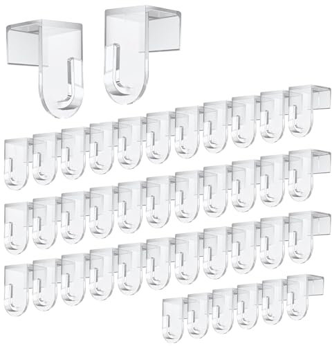 LINTRA 40 Pezzi Ganci per Finestre, per Appendere Gancio per Finestra da Appendere, in Plastica Gancio Decorativo per Finestra, Idoneo per le Finestre con uno Spessore che non Supera i 16 mm