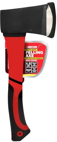 Dekton 1.5 Lb Fiberglass Felling Axe-Lightweight And Durable Ax For Efficient Tree Cutting, Splitting Wood| Ergonomic Handle| Reduced Vibration| Ideal For Outdoor Activities, Woodworking, Garden Work