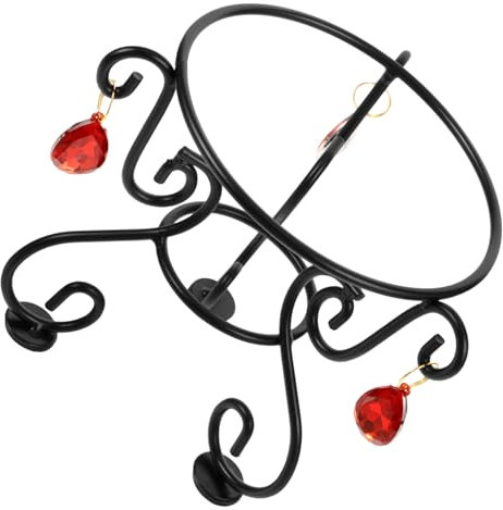 SOLUSTRE Metall Garten Kugel Ständer Schwarz Robust Stabiles Display Gestell Halter Für Außendekoration Spiegelkugel Verzierung Geeignet Für Große Reflektierende Kugeln