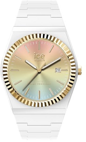 ICE-WATCH - Ice Power PW1 White Sunset Rainbow - Montre Blanche pour Femme avec Bracelet en Silicone - 024766 (Small)