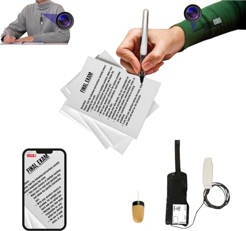 PingaOculto Mini Camara Espia Oculta WiFi con Pinganillo Examenes Invisible para Movil - Auricular Inalambrico para Copiar en Examen (Cámara WiFi Pro Batería Ampliada + Pinganillo VIP Pro Supermini)