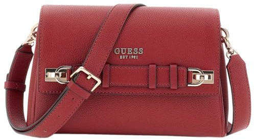 GUESS Umhängetasche Schultertasche Gregoria Crossbody Flap Bag Red dunkelrot