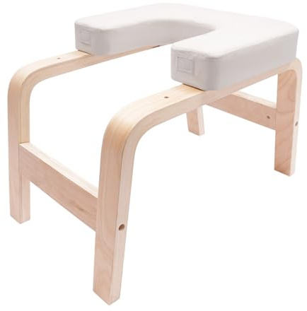 Yoga Kopfstandbank 200kg Tragkraft H-Basis Stabil Anfänger PU Massivholz Multifunktional mit Yogablock für Home Gym Deutsche Qualität