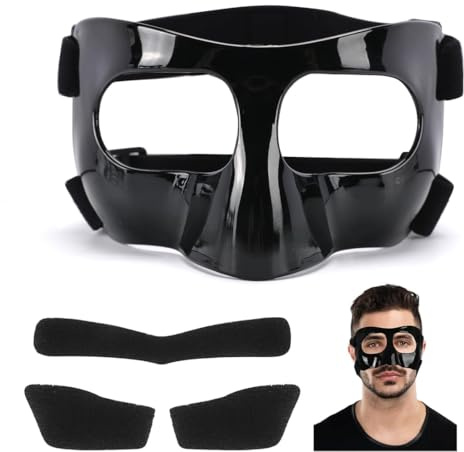 IZIHQA 1 Stück Nasenmaske Fussball, Fussball Maske, Nasenschutz Gesichtsschutz, Volleyball Nasenschutz, Verstellbarer Gesichtsschutz Mit Polsterung, Für Unisex Erwachsene