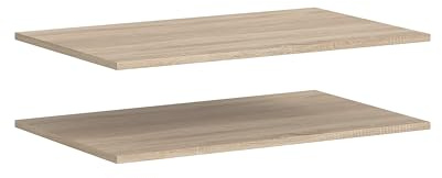 xonox.home Einlegeboden-Set Kopenhagen, Sonoma Eiche, 2X 78x48 cm | Ersatzböden für Schrankkombination