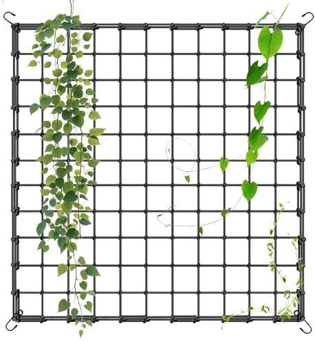 Scrog Netz 150x150 cm Pflanzennetz Elastische Ranknetz für Kletterpflanzen, Pflanzen Grow Netz Gartennetze mit 4 Haken Ranknetz für Pflanzen, Gemüse, Früchte, Blumen