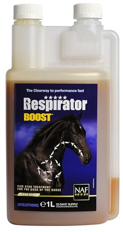 NAF Five Star Respirator Boost 1L – Advanced Respiratory Support for Horses – With Eucalyptus, MSM & Natural Antioxidants – Promotes Lung Health & Clear Breathing