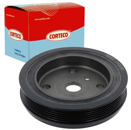 Corteco 80000990 Riemenscheibe, Kurbelwelle | 80000990 Kompatibel mit S60 I (384),S80 I (184),V70 II (285),XC70 I Cross Country (295),XC90 I (275),XC90 I Van (275)
