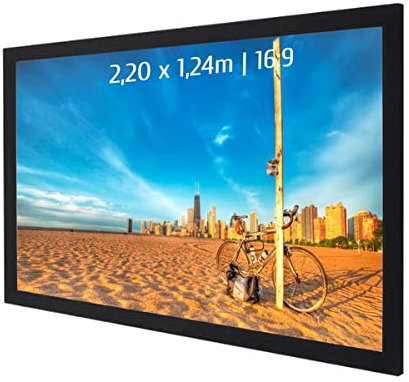 KIMEX - Ecran de Projection - sur Cadre Fixe - 2,20 x 1,24 m - Format 16:9-044-3013