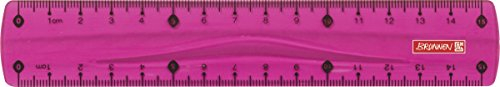 Brunnen 104971526 Lineal (für Schule und Büro Colour code, 15 cm, mit Griffmulde, für Links- und Rechthänder) pink