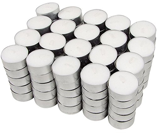 hillfield® 800 Premium - Teelichter , mit 20 % Stearinanteil , 4 Std. Brenndauer , im Flatpack / Beutel , Weiß , Gastronomie Teelichter , Teelichte