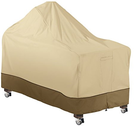 Classic Accessories Veranda Wasserfeste Abdeckung für Kamado-Keramikgrills, Kiesel/Rinde/Erde (152 cm, groß)