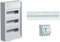 TM: Hager Verteiler Aufputz 3x12 TE inkl. Türe + Bestückung / 1x VA36CN, 1x VA36T, 12x LS MBN116, 1x FI CDA440D