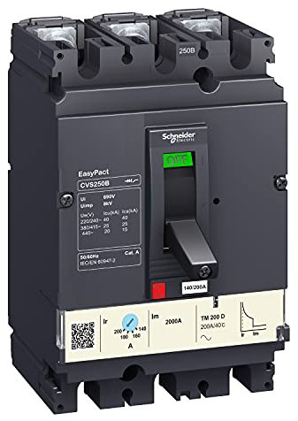 Schneider Electric LV525302 Easypact Cvs, Interruptor Automático Cvs250B Tm200D, 3P/3R