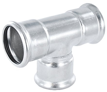 Numepress T-Stück aus Edelstahl - Pressfitting mit M-Kontur - 35 mm