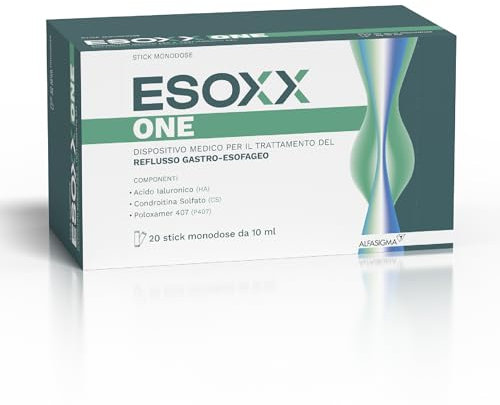 Esoxx One, Dispositivo Medico ad Azione Meccanica che Consente di Ridurre Rapidamente i Sintomi Correlati al Reflusso Gastro-Esofageo, 20 Bustine Orosolubili