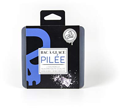 BIRAMBEAU - B.BAD - Bac à Glaçons - Glace Pilée - Silicone de Haute Qualité Certifiée - Renfort en Métal - Noir