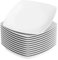 MALACASA, Serie Julia, 12 Piezas 9.5 Platos Llanos de Porcelana Plato de Cena para 12 Personas