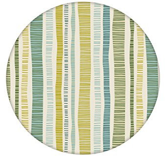 moderne grüne, grafische Tapete Dotted Lines mit bunten Streifen (passt zu Farrow and Ball) Vliestapete Grafisch - GMM Trend Streifentapete Wandtapete für edle Wohnakzente (Muster 20 x 46,5cm)