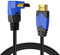 TNP 4K HDMI Cable Right Angle 270 Degree (3FT) High Speed 18GBPs HDMI Wire Cord 4K 60Hz HDR 2K 2160p 1080p 1440p 3D ARC/eARC Ethernet f/Video Gaming Xbox & Apple TV HDTV Projector