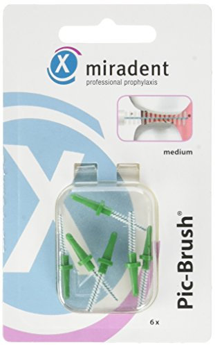 pic-brush Set 6 Bürstenköpfen grün Größe Mittel – 1 Pack ( 6 Bürsten )