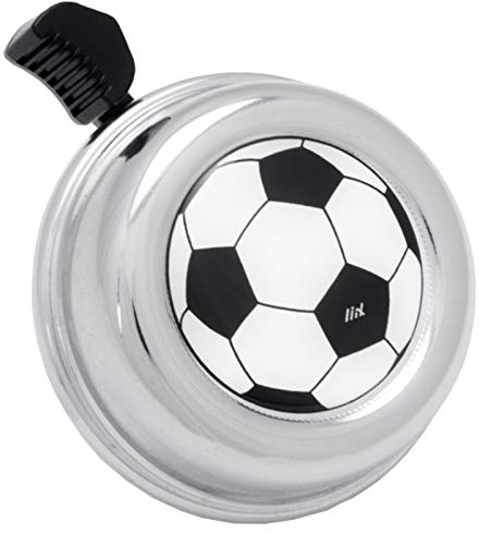 Liix Fahrradklingel Colour Bell, Fußball Chrom, LiixBell