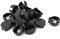 sourcing map 20pcs Kunststoff Gehäuse CR2450 Knopfzellen Batteriehalter Etui Schwarz
