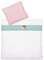 Fehn 060591 Baby-Bettwäsche Bruno – Kopfkissen & Bettdecke für Kinder im Set – Mit Bärenmotiv – 0+ Monate – Kissen: 35 x 40 cm & Decke: 80 x 80 cm