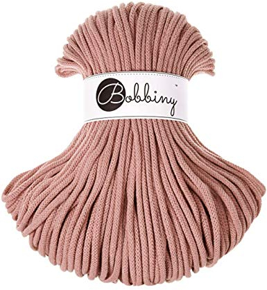 Bobbiny Makramee-Flechtkordel, 5 mm, 100 m, Hellrosa (Blush)