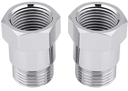 2Pcs Sauerstoffsensor Adapter 32mm M18 * 1,5 O2 Sauerstoffsensor Extender Extension Spacer Bungs Adapter Silber