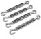 4er Pack NUZAMAS M10 Haken & Öse, Passend für Spannschlosss C bis O, Edelstahl 304, Hardware-Kit für Drahtseilspannung, für Sonnenschutz, Installation von Zeltmarkisen, Rostschutz