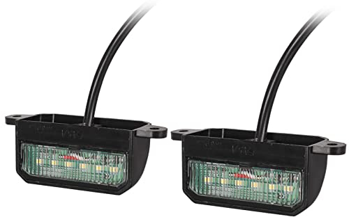 Yuanjoy 2 pack 12V 24V Kennzeichenleuchte LED Nummernschildbeleuchtung Wasserdichte Kennzeichenbeleuchtung mit E11-Prüfzeichen, Weißlicht 6000K