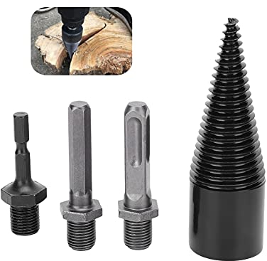 Kit punte da trapano per legna da ardere, spaccalegna da 32 mm Spaccalegna da trapano Spaccalegna per legna da ardere, cacciavite a cono per spaccalegna, per spaccare legna/legna da ardere