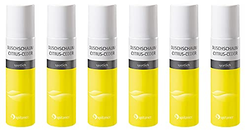 Spitzner Duschschaum Citrus-Ceder 6x50ml Vorteilspack | Wellness-Dusche | sanft reinigender Schaum | dermatologisch getestet, vegan und hautverträglich | ideal nach dem Sport