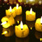 LED Teelichter,12er Set LED Teelichter mit Timer Flammenlose LED Kerzen Batteriebetriebener, echte Flammeneffekt, flackernde LED Tee Lichter,6 Stunden an und 18 Stunden aus für Weihnachten,Party