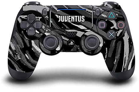 Head Case Designs Offizielle Juventus Football Club Abstrakter Pinselstrich Kunst Matte Vinyl Haut Gaming Aufkleber Abziehbild Abdeckung kompatibel mit Sony Playstation 4 PS4 DualShock 4 Controller