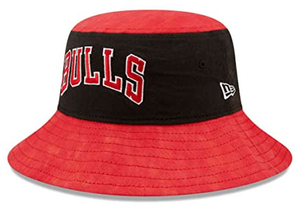 New Era - NBA Chicago Bulls Washed Pack Tapered Bucket Hut Farbe Schwarz, Größe S