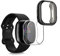 kwmobile 2X Schutzhülle kompatibel mit Fitbit Versa 4 / Sense 2 Hülle - Fullbody Cover Set aus Silikon - Schwarz Transparent