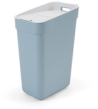 CURVER Ready to Collect Poubelle de recyclage 100% recyclée Gris fumé avec couvercle gris clair 30 l